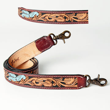 American Darling ADSTF141 Hand Tooled Genuine Leather Crossbody Handle Strap For Bags